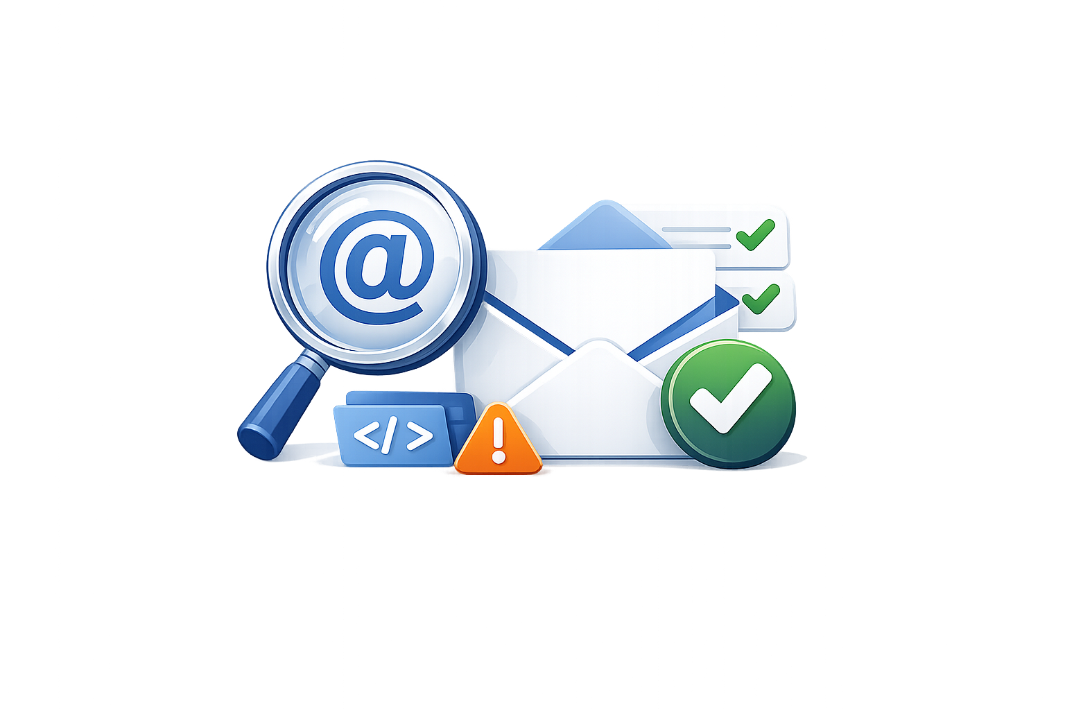 Email address validation illustration